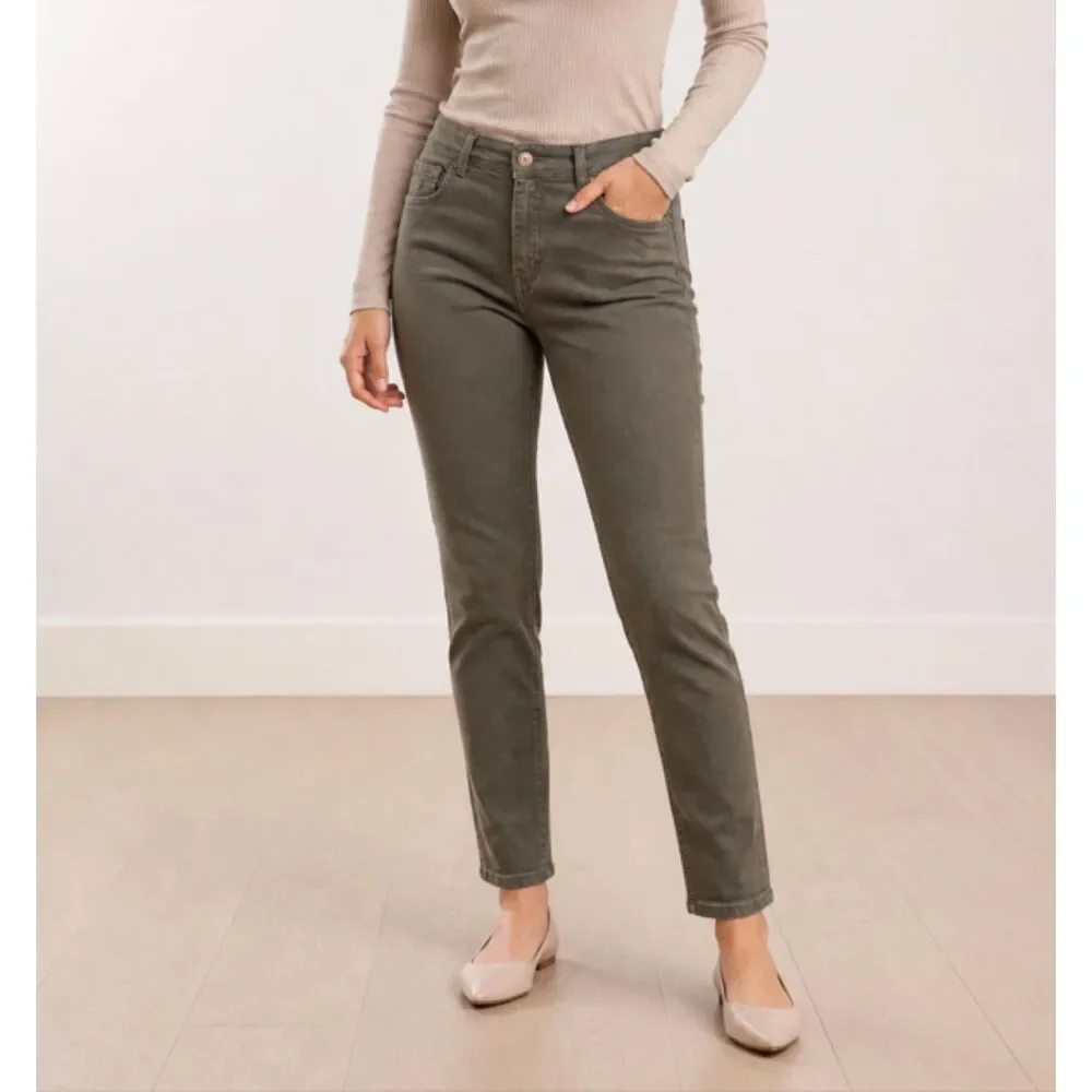 Gloria Vanderbilt Amanda Jeans – Dark Green, Size 10 Short, Straight Leg - Picture 1 of 7